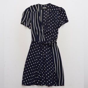 Reformation wrap mini dress